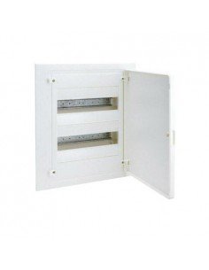 Caja empotrable Hager, 2 filas, 24M, puerta opaca blanca, VF212PE