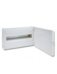 Caja automáticos superficie Hager, 1 fila, 18M ,VS118PES con puerta