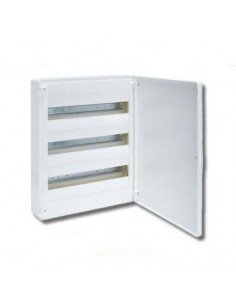 Caja automáticos superficie Hager, 3 filas, 54M ,VS318PES con puerta