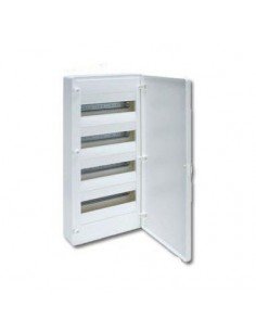 Caja automáticos superficie Hager, 4 filas, 48M ,VS412PE con puerta