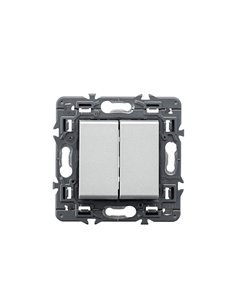 Doble conmutador aluminio 10A 230V Legrand Valena Next 741345