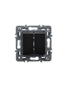 Doble conmutador negro 10A 230V Legrand Valena Next 741445