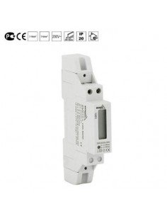 Contador digital monofasico modular 1 Mod. 10(50)A Bemko