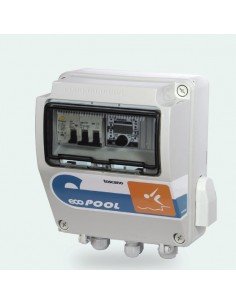 Cuadro Automatización Piscina con Reloj digital + transformador Luces 12V 100W