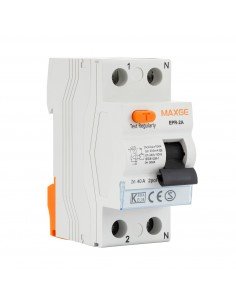 Diferencial Industrial MAXGE 63A 2P 300mA Monofásico Clase AC 6kA