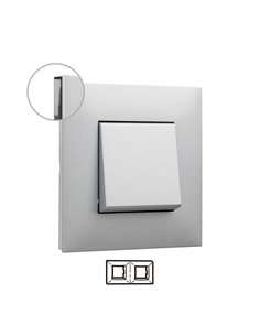 Marco 2 elementos aluminio Legrand Valena Next 741032