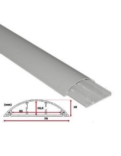 Tira Canaleta 2 mtrs Suelo JSL 70x18mm Gris