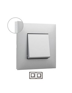 Marco 2 elementos aluminio Legrand Valena Next 741042