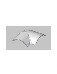 Ángulo plano canaleta Suelo JSL 70x18mm Gris AP7018