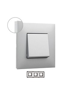 Marco 3 elementos aluminio Legrand Valena Next 741043