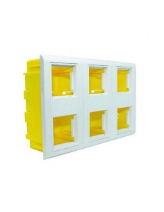 Caja de empotrar en canaletas mecanizable 6 módulos 45x45