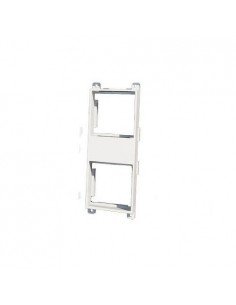 Accesorio adaptador para 2 tomas valido para canaleta mecanizable