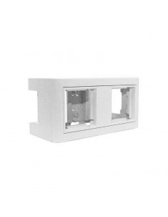 Caja de superficie puesto de trabajo 2 módulos 45x45