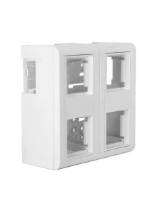 Caja de superficie puesto de trabajo 4 módulos 45X45