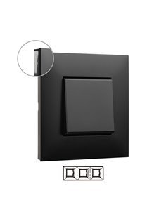 Marco 3 elementos negro Legrand Valena Next 741053