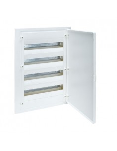 Caja empotrable Hager, 4 filas, 72M, puerta opaca blanca, VF418PES