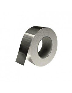 Rollo Cinta 75mm ancho Adhesiva de Aluminio 50MT 30 Micras