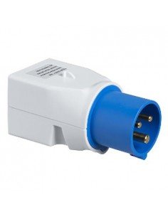 Adaptador 16A 2 Polos+Tierra  230VCA Sistema Aleman