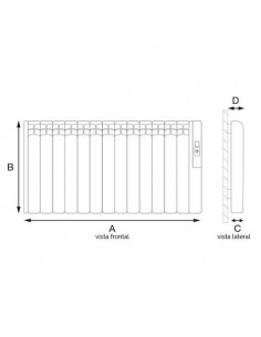 Radiador Electrico 7 Elementos Rointe Kyros KRN0770RAD3