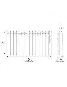 Radiador Electrico 3 Elementos Rointe Kyros KRN0330RAD3