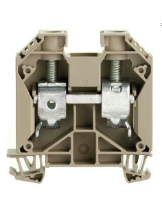 Borna Carril Din 35mm Beige Conexión Brida-Tornillo