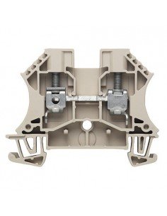 Borna Carril Din 6mm Beige Conexión Brida-Tornillo