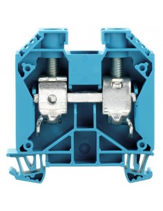 Borna Carril Din 35mm Azul Conexión Brida-Tornillo