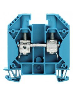 Borna Carril Din 16mm Azul Conexión Brida-Tornillo