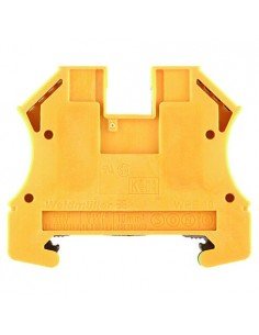 Borna Carril Din 10mm Verde/Amarillo Conexión Brida-Tornillo