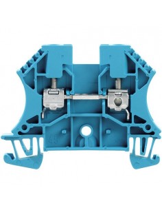 Borna Carril Din 4mm azul Conexión Brida-Tornillo