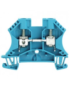 Borna Carril Din 6mm Azul Conexión Brida-Tornillo