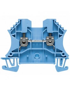 Borna Carril Din 2.5mm Azul Conexion Brida-Tornillo