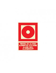 Cartel Pulsador Alarma Luminiscente