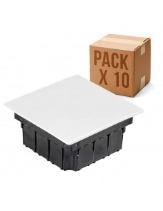 Pack 10 Cajas de empotrar 100x100mm + Tapa