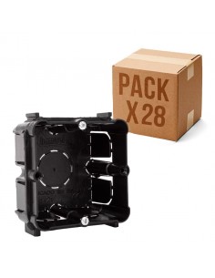 Pack 28 Cajas universales de empotrar enlazable mecanismos