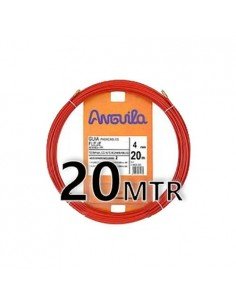 Guia Pasacable Acero + Polipropileno  4MM 20MT Roja