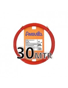 Guia Pasacable Acero + Polipropileno  4MM 30MT Roja