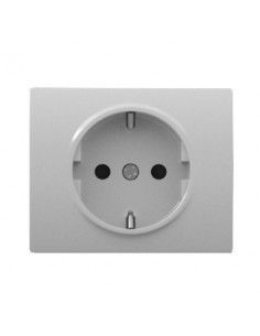 Tapa Schuko Aluminio Mercurio BJC 18724-MA IRIS