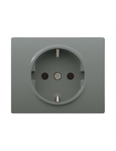 Tapa Schuko Negro Acero Neptuno BJC 18724-AN IRIS