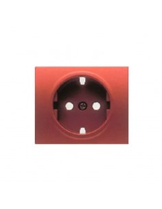 Tapa Schuko Rojo Rubi BJC 18724-RR IRIS