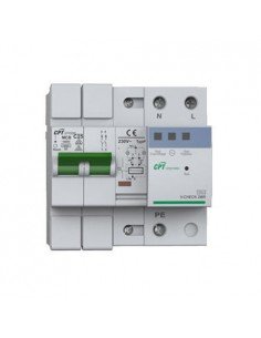 Protector Cirprotec sobretensiones combinado 25A 2P rearme automático  V-CHECK 2MR-25