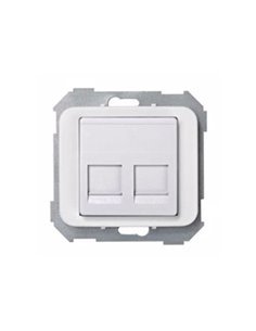 Tapa informática universal doble para conector AMP RJ, Simon 75 75589