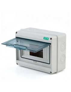 Cuadro estanco con carril DIN para 8 módulos IP65