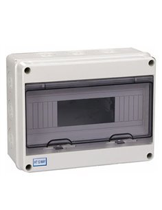 Cuadro estanco con carril DIN para 12 módulos IP65