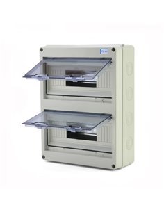 Cuadro estanco con carril DIN para 24 módulos IP65