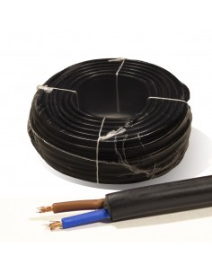 Rollo 100 mtrs. Manguera 2X0.5mm²  flexible H05VV-F 500V Negra