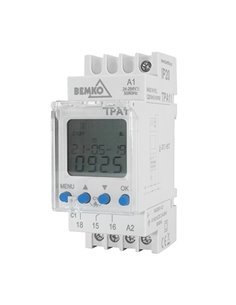 Programador astronómico 1 vía, 24-264 VAC Bemko A25-TPA1