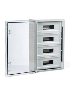 Armario distribución 68 módulos (17x4) 400x600x200mm. Puerta transparente