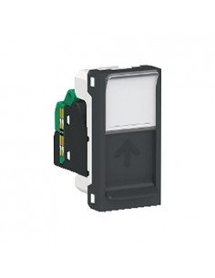 Toma RJ45 Estrecha S-One categoria 5e UTP New Unica Antracita NU341054