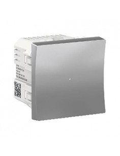 Regulador LED Universal de pulsacion Wiser New Unica Aluminio NU351530